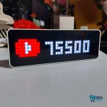 Ulanzi smart LED pixel clock tracking YouTube subscriber count