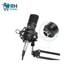 Condenser mic with pop filter for smooth vocal sound.