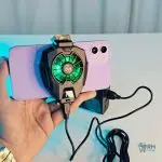 Lightweight and travel-friendly Memo DL05 phone cooler.